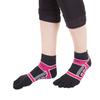 TOETOE - Sports Micro-Fibre Running Micro Crew Toe Socks (Pink, 3.5-6) view 2
