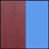 Platinum Jumps 3 Panel Barn Door Wood Wing Standards 6 Foot Redwood/Light Blue view 3