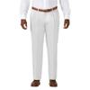 Haggar Mens Work to Weekend No Iron Twill Pleat Front - Regular and Big & Tall Sizes Casual Pants, String, 58W x 30L US view 1