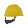 MSA 10034020 V-Gard 500 Cap Style Safety Hard Hat with Fas-Trac III Ratchet Suspension | Polyethylene Shell, Superior Impact Protection, Self Adjusting Crown Straps - Standard Size in Yellow view 4