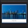 Blakeway Worldwide Panoramas San Diego, California at Dusk-Blakeway Panoramas Skyline Posters, Deluxe Frame with Double Mat view 1