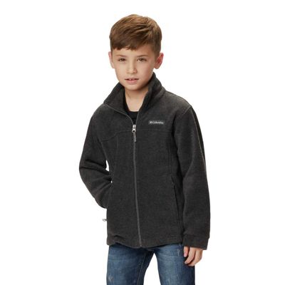 Columbia Youth Boys Steens Mt II Fleece, Charcoal Heather, XX-Small