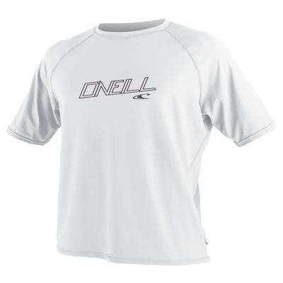 O'Neill Wetsuits Men's 24-7 Tech Short Sleeve Crew Shirt, White, X-Small
