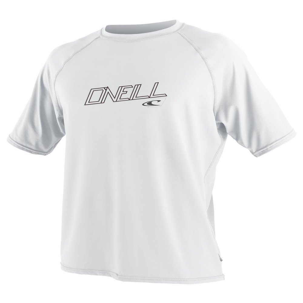 O'Neill Wetsuits Men's 24-7 Tech Short Sleeve Crew Shirt, White, X-Small