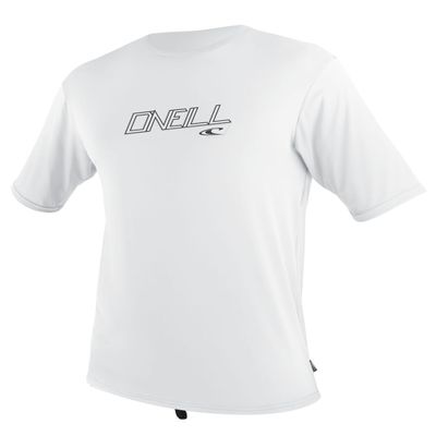 O'Neill Wetsuits Youth Tech 24-7 Short Sleeve Crew Shirt, White, 4