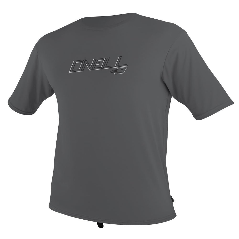 O'Neill Wetsuits Youth Tech 24-7 Short Sleeve Crew Shirt, Smoke, 12