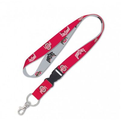 NCAA Ohio State Buckeyes LanyardLanyard with Detachable Buckle, Team Colors, One Size