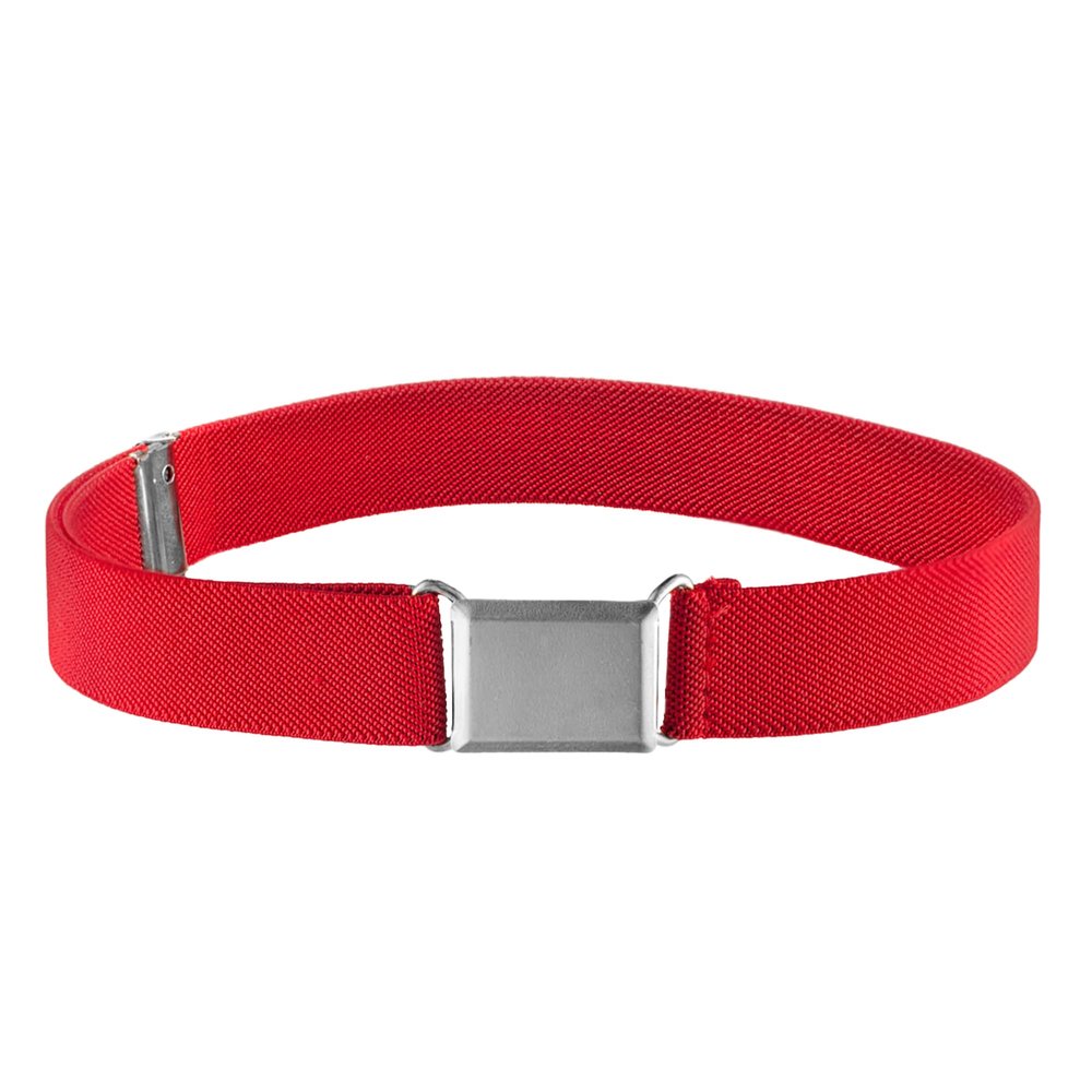 childrens Elastic silver Buckle Belts Boys girls Toddler Size 2t 3t 4t 5t - Red
