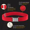childrens Elastic silver Buckle Belts Boys girls Toddler Size 2t 3t 4t 5t - Red view 3
