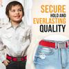 childrens Elastic silver Buckle Belts Boys girls Toddler Size 2t 3t 4t 5t - Red view 4