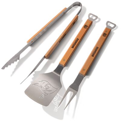 YouTheFan NFL Tampa Bay Buccaneers Classic Series 3-Piece BBQ Set Stainless Steel, 22" x 9"