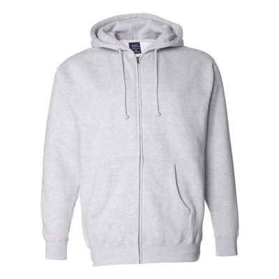 Independent Trading Co. Hooded Full-Zip Sweatshirt XL Grey Heather