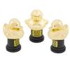 Fun Express Quacktastic Gold Rubber Duck Awards - 12 Plastic Trophies - 2-3/4" x 4" - Rewards and Giveaways view 1