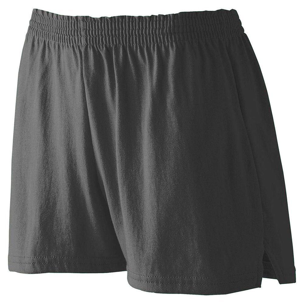 Augusta Sportswear Girls Trim Fit Jersey Short, Black, Small