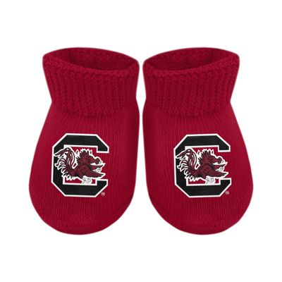 Creative Knitwear College Baby NCAA Officially Licensed Baby Bootie Sock - South Carolina Gamecocks Logo - Garnet - Newborn - 6 Months