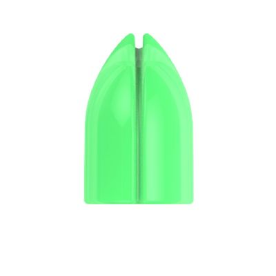 Lstyle Dart Flight Accessory: Shell Lock Punch Rings for Paper/Foldable Dart Flights - Clear Green