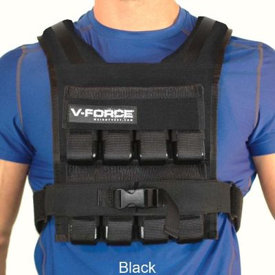 40 Lb V-Force Basketball Weight Vest - Black - Made in USA with quality global parts