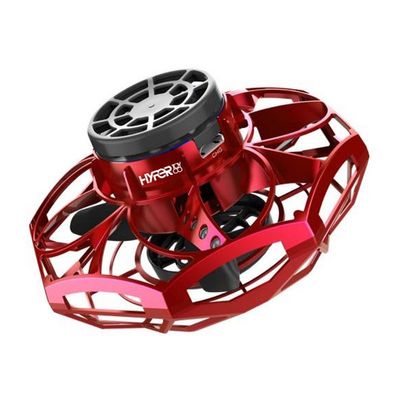 Hyper Cyberspin Motorized LED Flying Disc, Racing Ball, (1 pack)-RED