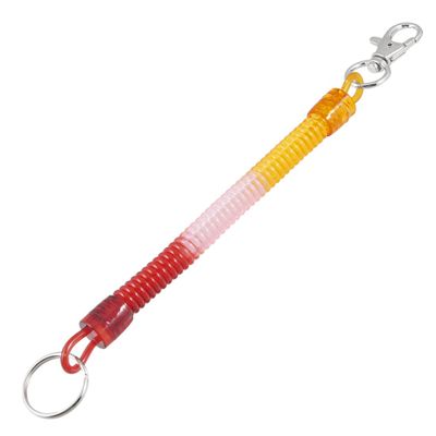uxcell Coiled Lanyard, Colorful Spiral Retractable Spring Coil with Metal Lobster Clasp, Safety Keychain Stretch Cord Theftproof Anti-Lost Key Ring for Keys Wallet Cellphone