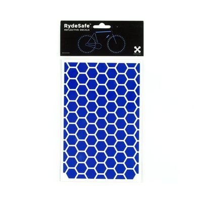 RydeSafe Reflective Decals - Hexagon Kit - Large (Blue)