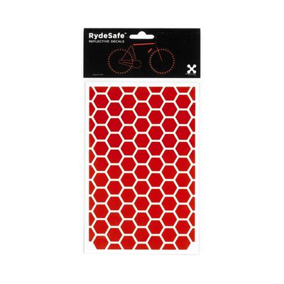 RydeSafe Reflective Decals - Hexagon Kit - Large (Red)