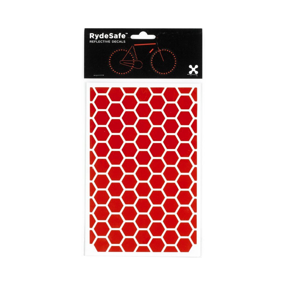 RydeSafe Reflective Decals - Hexagon Kit - Large (Red)