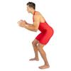 4 Time All American Wrestling Singlet: Black, Navy Blue, Red, Teal sizes 4XS-5XL (L 156-190 lbs., Red) view 2