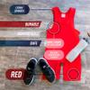 4 Time All American Wrestling Singlet: Black, Navy Blue, Red, Teal sizes 4XS-5XL (L 156-190 lbs., Red) view 4