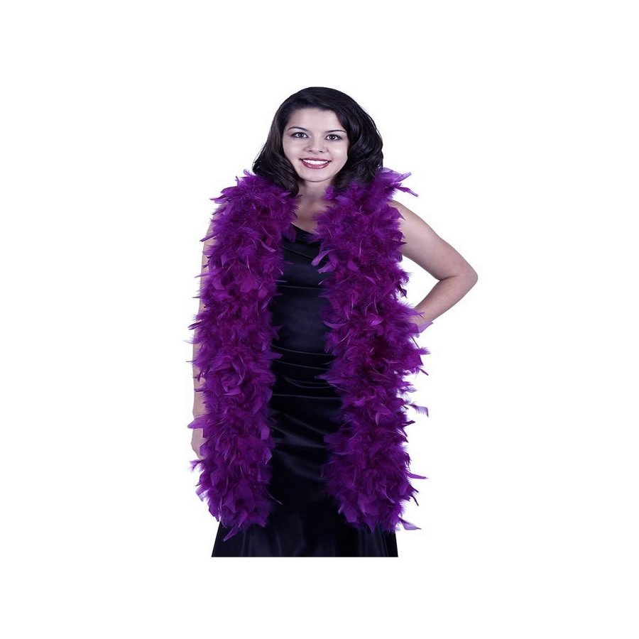 Zucker Turkey Feather Chandelle Boa - (72 Inch) Heavy Feather Boas for Adults - Roaring 20's Costume, Mardi Gras Party Boa
