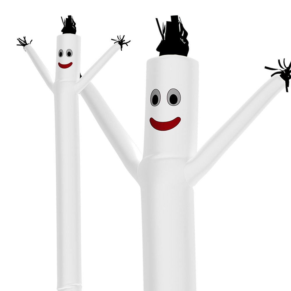 LookOurWay Air Dancers Inflatable Tube Man Attachment - 20 Feet Tall Wacky Waving Inflatable Dancing Tube Guy for Business Promotion - Blower Not Included - White