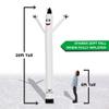 LookOurWay Air Dancers Inflatable Tube Man Attachment - 20 Feet Tall Wacky Waving Inflatable Dancing Tube Guy for Business Promotion - Blower Not Included - White view 3