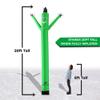 LookOurWay Air Dancers Inflatable Tube Man Attachment - 20 Feet Tall Wacky Waving Inflatable Dancing Tube Guy for Business Promotion - Blower Not Included - Green view 3