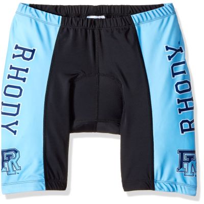 Adrenaline Promotions NCAA Rhode Island Men's Cycling Shorts, Black/Blue, Small