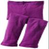 Jefferies Socks Big Girls' Pima Cotton Capri, Purple, 6-8 Years view 1