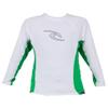 Rip Curl Youth Wave Long Sleeve Rash Guard Shirt, 6, White/Green view 1