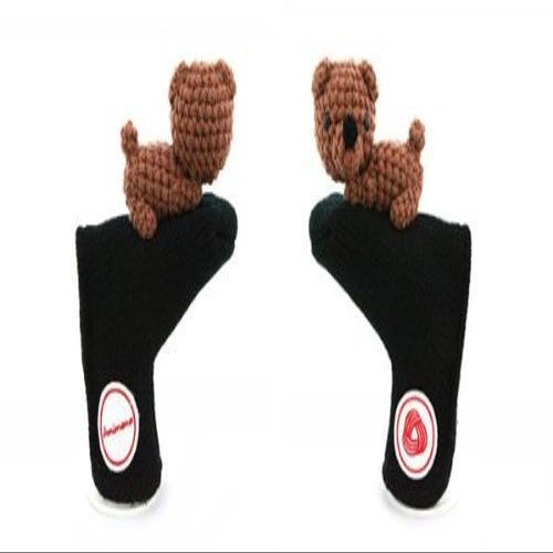 Amimono Bear Putter Golf Head Cover, Black/Brown
