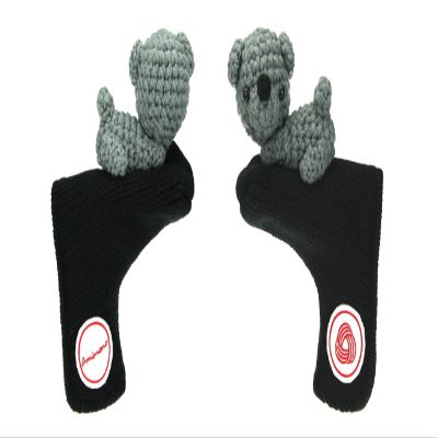 Amimono Bear Putter Golf Head Cover, Black/Grey
