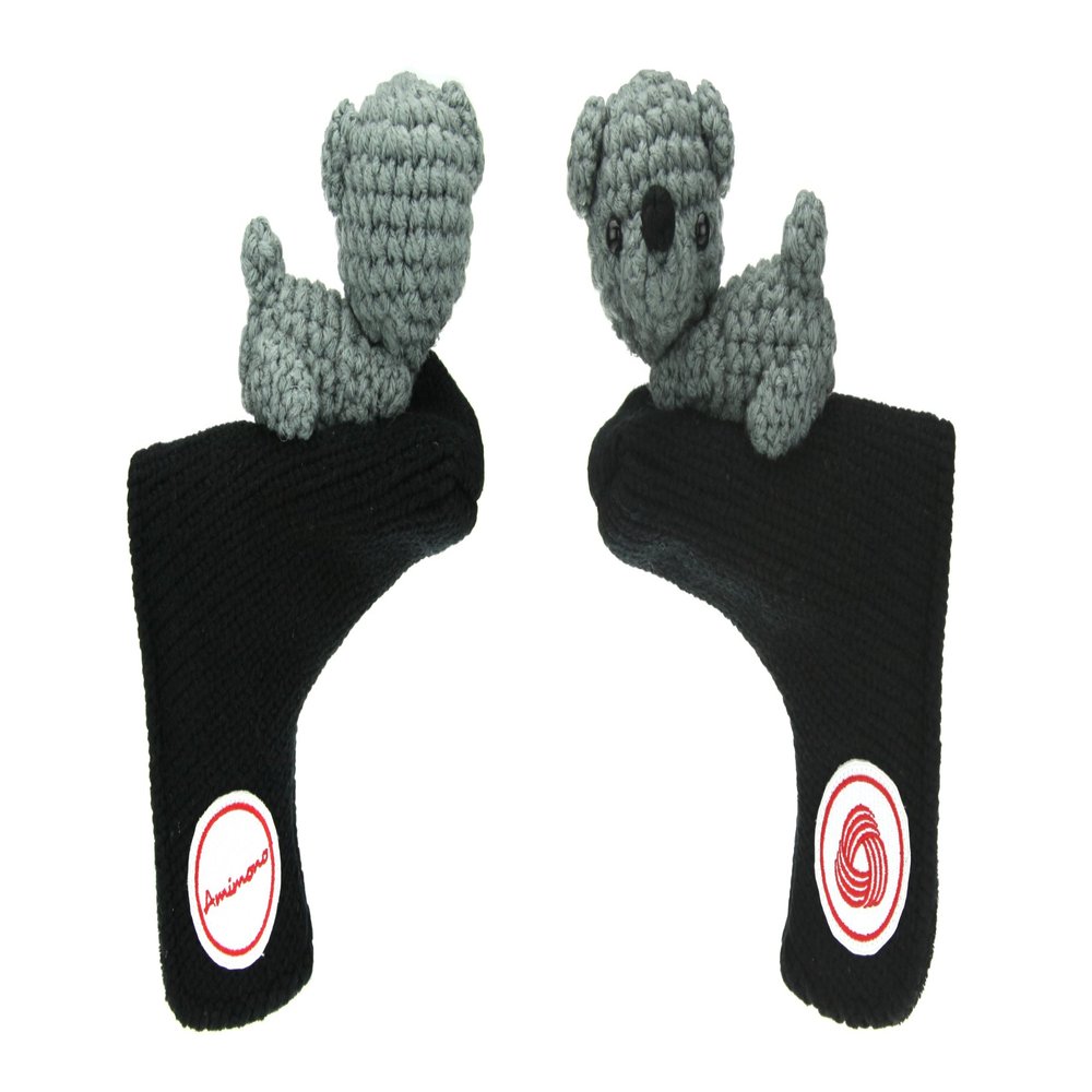 Amimono Bear Putter Golf Head Cover, Black/Grey