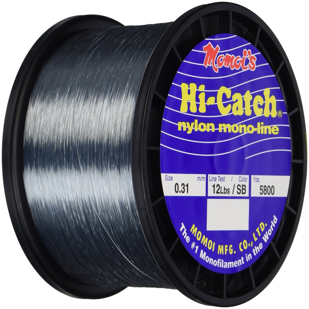 Momoi Hi-Catch 12-Pound 5800-Yard Smoke Blue Line, 1-Pound Mono
