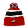 47 Miami Heat Red Breakaway Beanie Hat with Pom - NBA Cuffed Winter Knit Toque Cap view 1