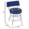 25" L7C4 - Chrome Double Ring Penn State Swivel Bar Stool with a Back by The Holland Bar Stool Company view 2