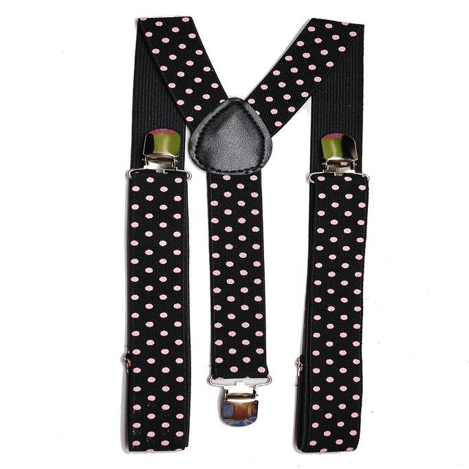 Leema Youth with Polka Dots-Black and Pink-Youth One Size