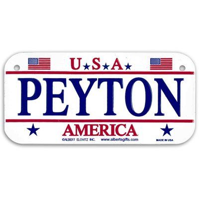 Gift House Peyton USA Bike Plate - Made in USA, 3"x6" Embossed Aluminum