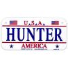 Gift House Hunter USA Bike Plate - Made in USA, 3x6 Embossed Aluminum view 1