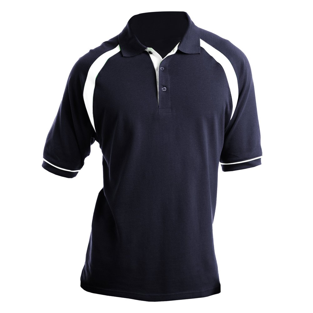 Kustom Kit Oak Hill Mens Short Sleeve Polo Shirt (2XL) (Navy/White)