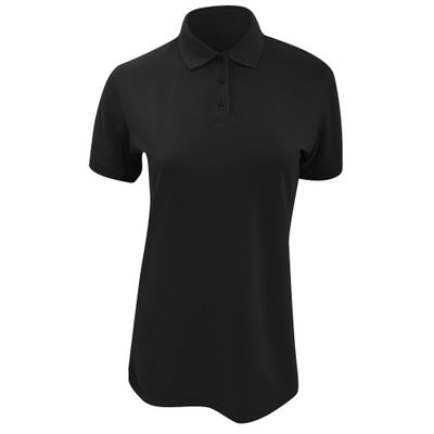 Kustom Kit Ladies Klassic Superwash Short Sleeve Polo Shirt (10 US) (Black)