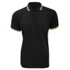 KUSTOM KIT Mens Tipped Piqu Short Sleeve Polo Shirt (XL) (Black/Red) view 2