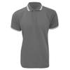KUSTOM KIT Mens Tipped Piqu Short Sleeve Polo Shirt (XL) (Black/Red) view 3