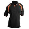 Kustom Kit Oak Hill Mens Short Sleeve Polo Shirt (L) (Black/Orange) view 1