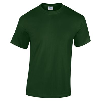 Gildan Childrens Unisex Heavy Cotton T-Shirt (S) (Forest Green)